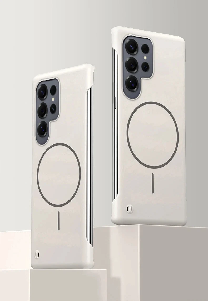 Magnetische ultradünne Samsung-Telefonhülle aus Hartmaterial, kompatibel mit kabellosem Laden, S21–S26, Schutzhülle | Sansoti