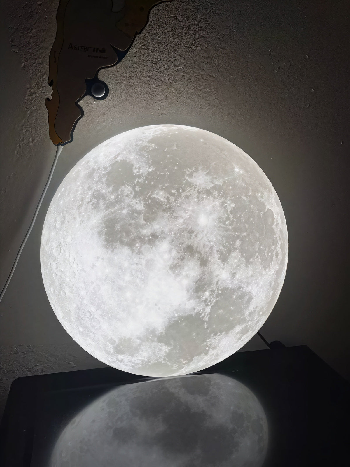 Moon LED Ceiling Lamp Dimmable Wall Ambient Light White Warm Light Children's Room Living Room Decorative 3D Design | Sansoti