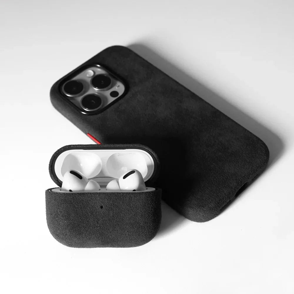 Premium Alcantara AirPods Case with Wireless Charging Scratch-Resistant Dustproof Protective Cover for Apple | Sansoti