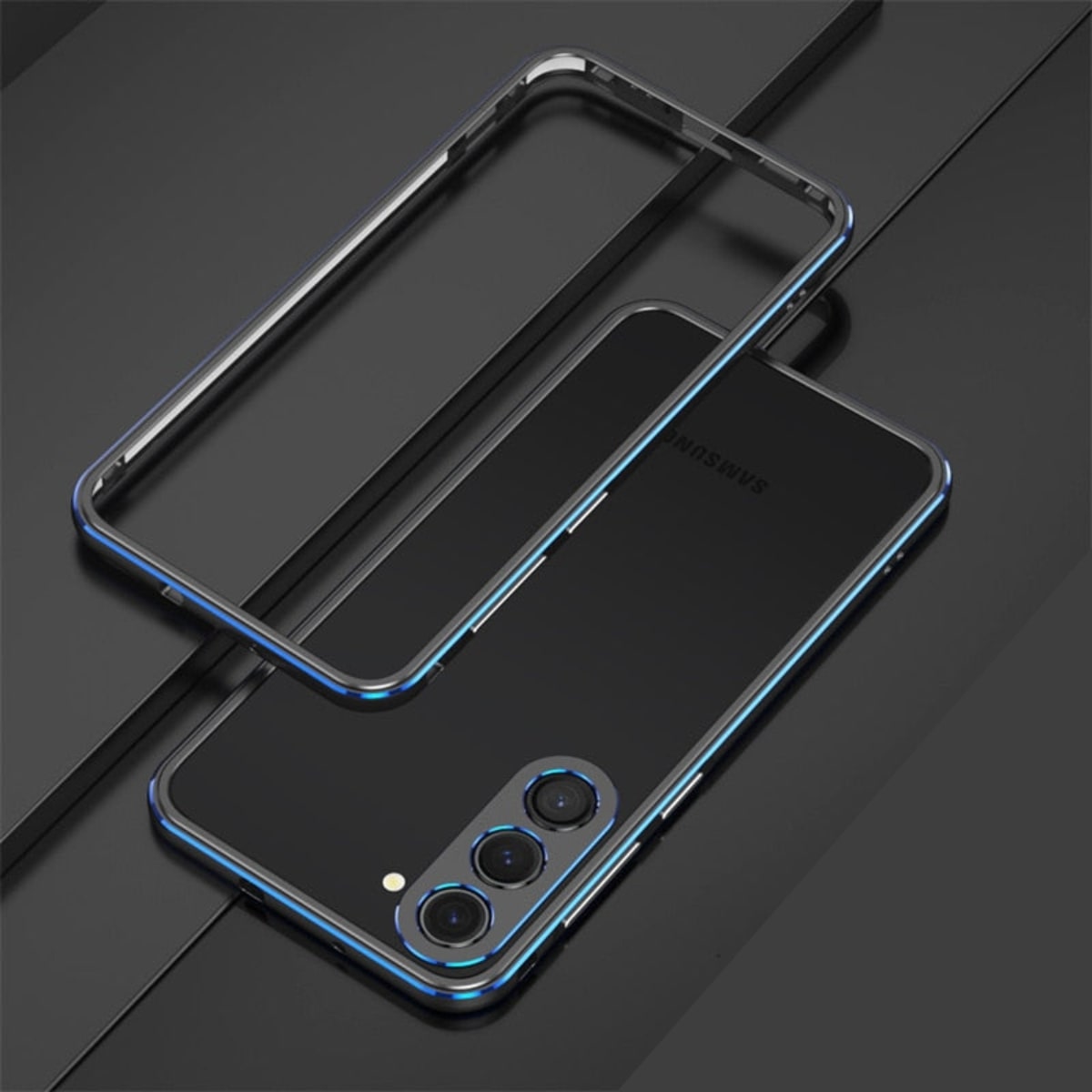 Aluminium-Bumper-Hülle für Samsung Galaxy Schutzrahmen mit Metallrand stoßfeste Handyhülle S22–S26 | Sansoti