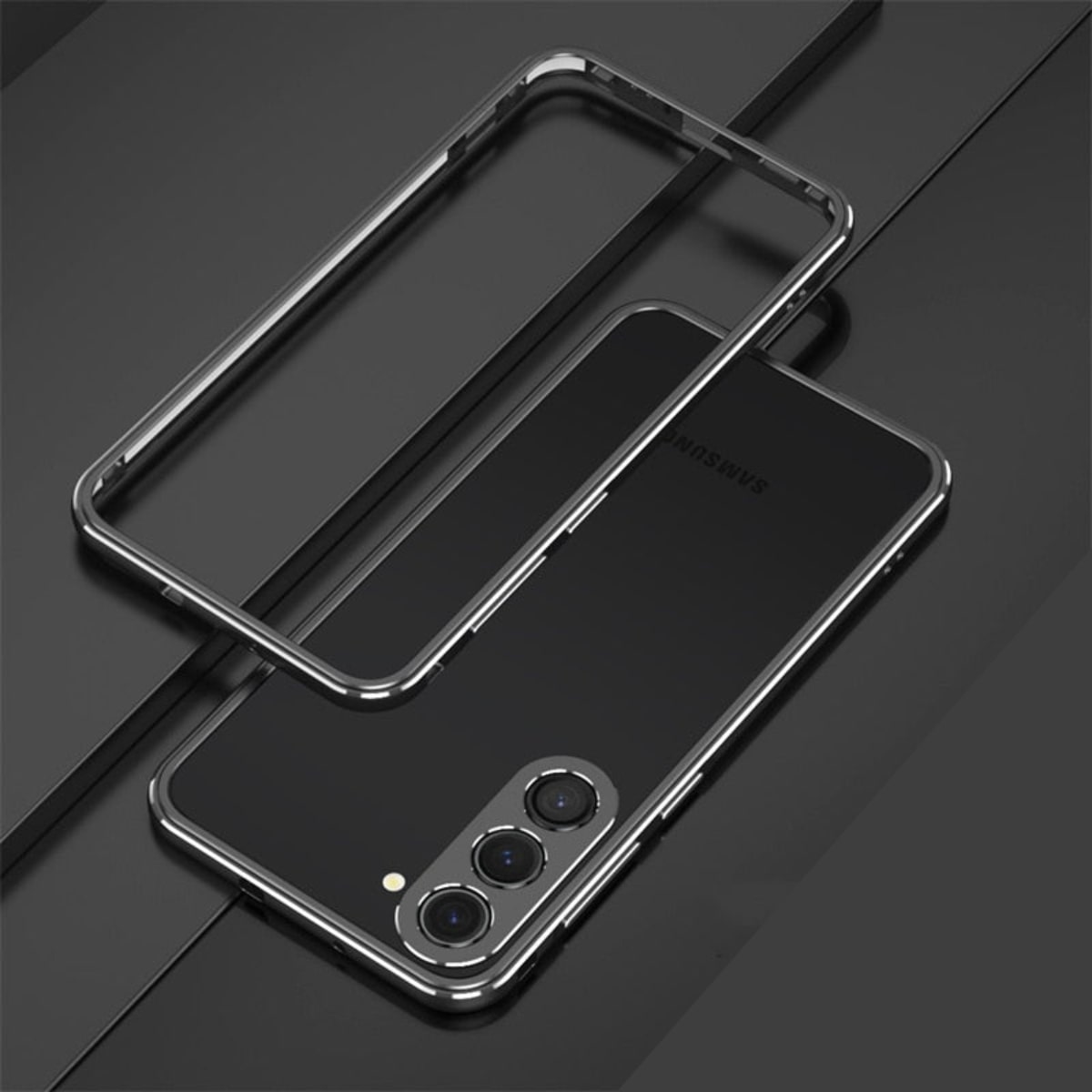 Aluminium-Bumper-Hülle für Samsung Galaxy Schutzrahmen mit Metallrand stoßfeste Handyhülle S22–S26 | Sansoti