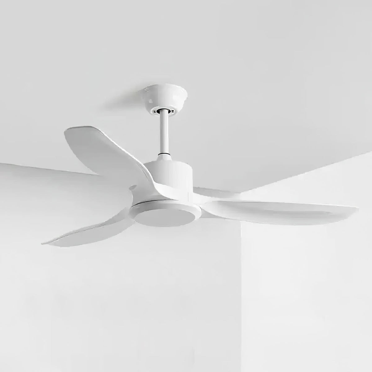 Minimalist ceiling fan Wood 106-132cm With remote control 5 speeds Reversible Copper Motor AC 110-240V | Sansoti