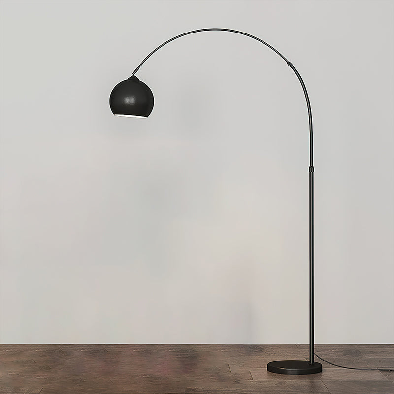 Adjustable Floor Lamp Metal Black Chrome White Telescopic Arm Reading Lamp Modern Design | Sansoti