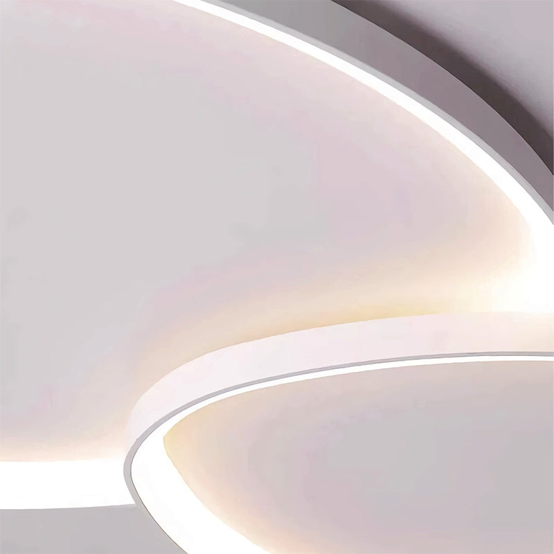 LED ceiling lamp oval dimmable metal black white bedroom hallway living room modern ceiling lighting Scandinavian design surface lamp | Sansoti