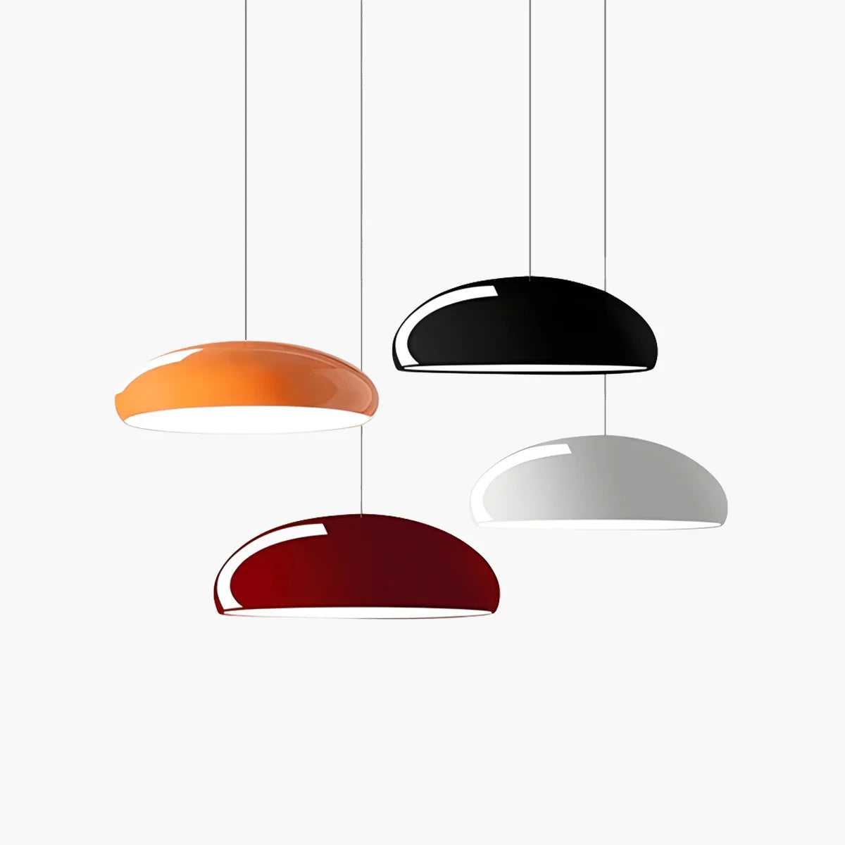 Suspension métal acrylique E26 noir table à manger îlot cuisine lampe plafond design suspension moderne salon cuisine | Sansoti