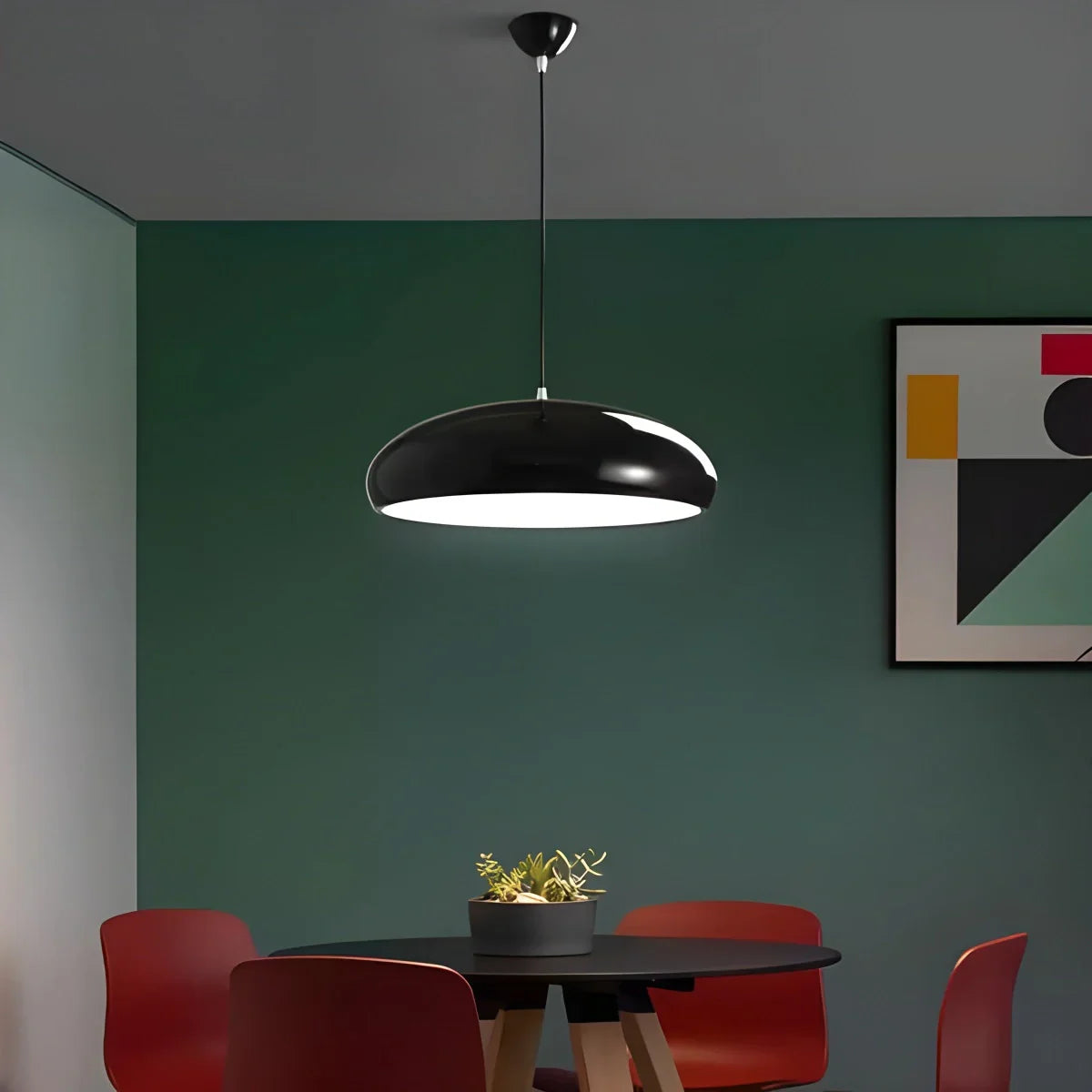 Suspension métal acrylique E26 noir table à manger îlot cuisine lampe plafond design suspension moderne salon cuisine | Sansoti