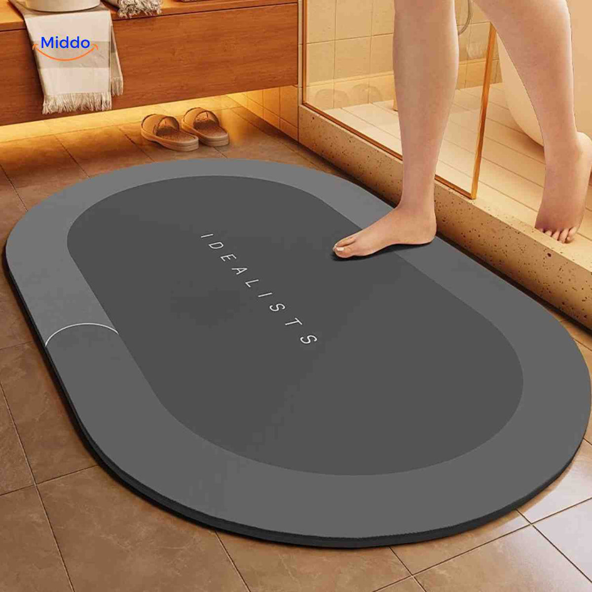 Quick-Drying Bath Mat with Non-Slip Bottom – Extra Absorbent for Bathroom, Toilet, and Balcony | Sansoti