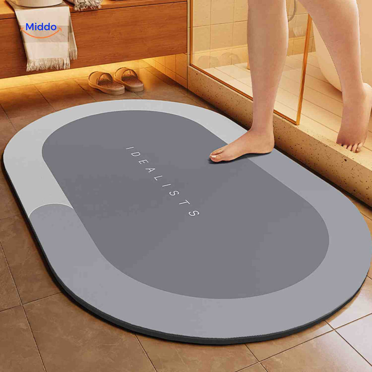 Quick-Drying Bath Mat with Non-Slip Bottom – Extra Absorbent for Bathroom, Toilet, and Balcony | Sansoti