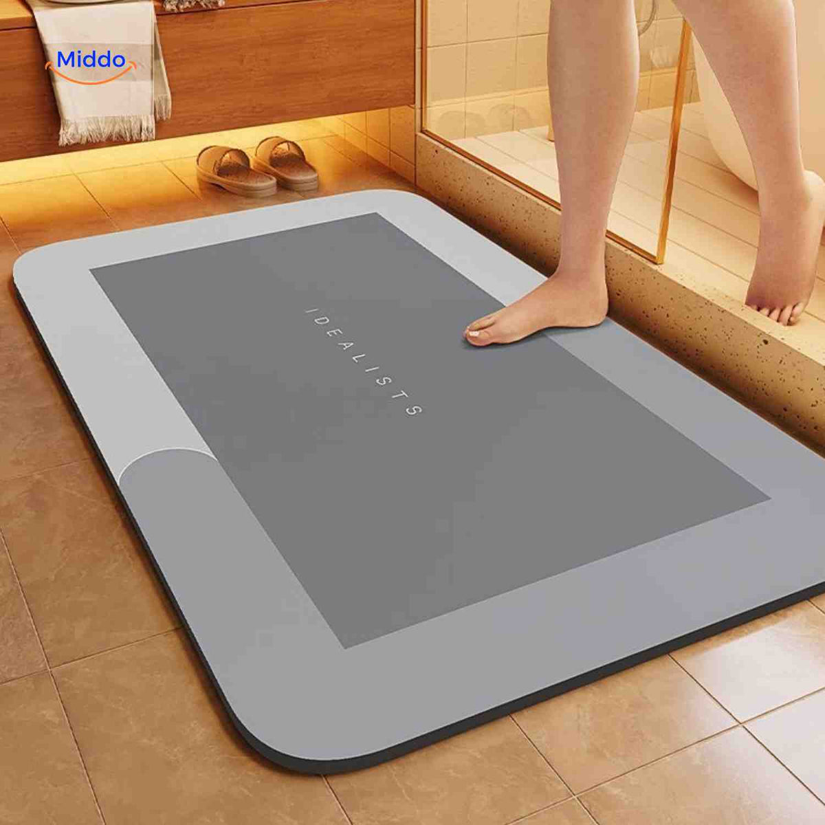 Quick-Drying Bath Mat with Non-Slip Bottom – Extra Absorbent for Bathroom, Toilet, and Balcony | Sansoti