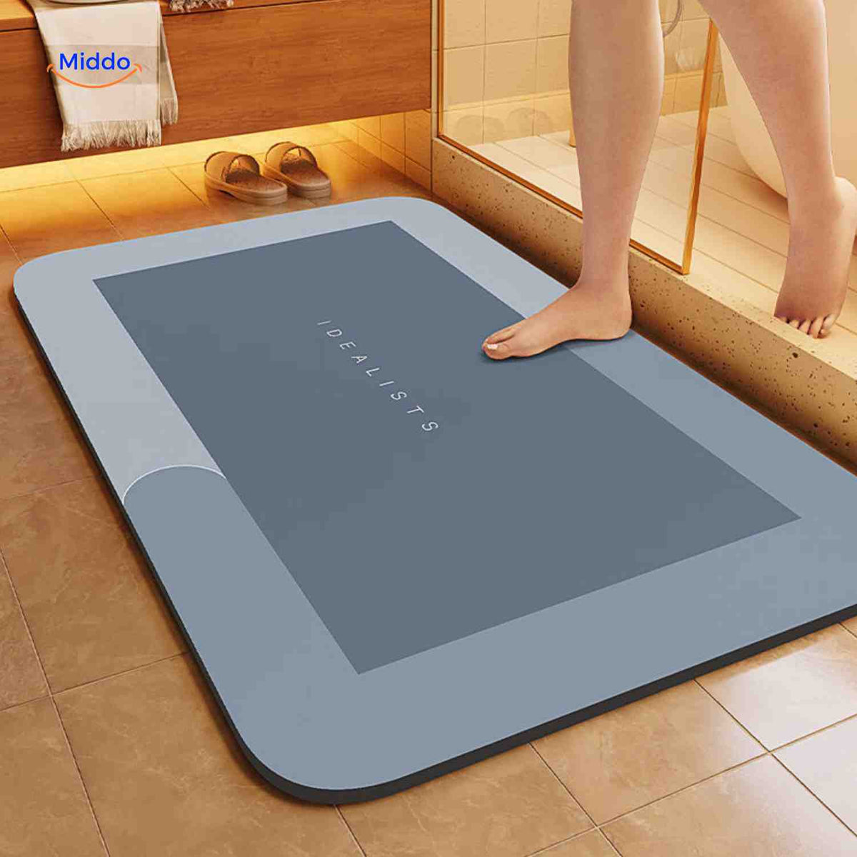Quick-Drying Bath Mat with Non-Slip Bottom – Extra Absorbent for Bathroom, Toilet, and Balcony | Sansoti