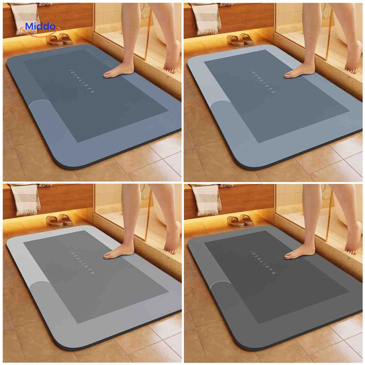 Quick-Drying Bath Mat with Non-Slip Bottom – Extra Absorbent for Bathroom, Toilet, and Balcony | Sansoti