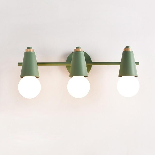 Wandlamp Metaal Hout 2 of 3 Lichts E27 Gekleurd Modern Slaapkamer Woonkamer | Sansoti
