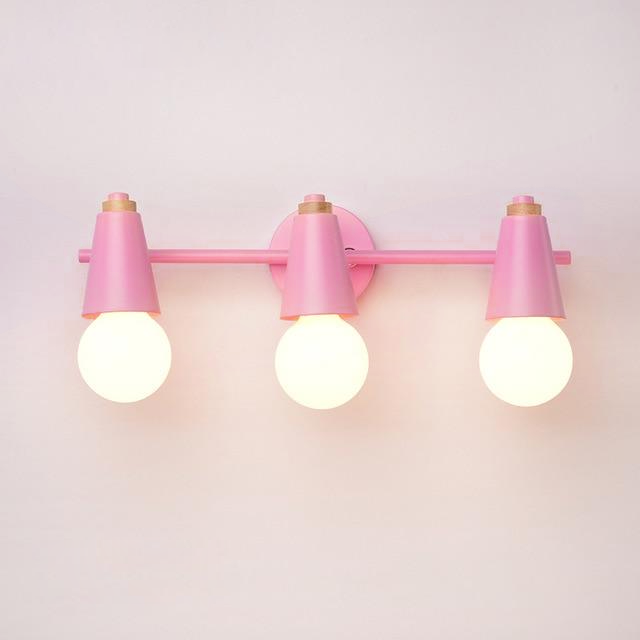 Wandlamp Metaal Hout 2 of 3 Lichts E27 Gekleurd Modern Slaapkamer Woonkamer | Sansoti