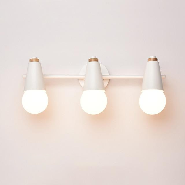 Wandlamp Metaal Hout 2 of 3 Lichts E27 Gekleurd Modern Slaapkamer Woonkamer | Sansoti
