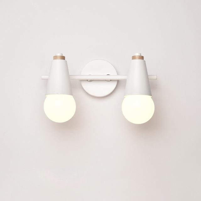 Wandlamp Metaal Hout 2 of 3 Lichts E27 Gekleurd Modern Slaapkamer Woonkamer | Sansoti