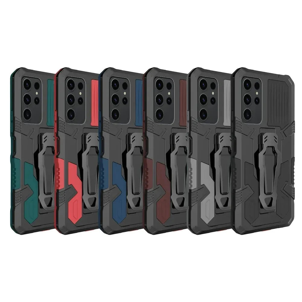 Robuuste Telefoonhoes met Clip voor Samsung Galaxy – Schokbestendig Hard PC TPU Anti-Vingerafdruk Bescherming | Sansoti