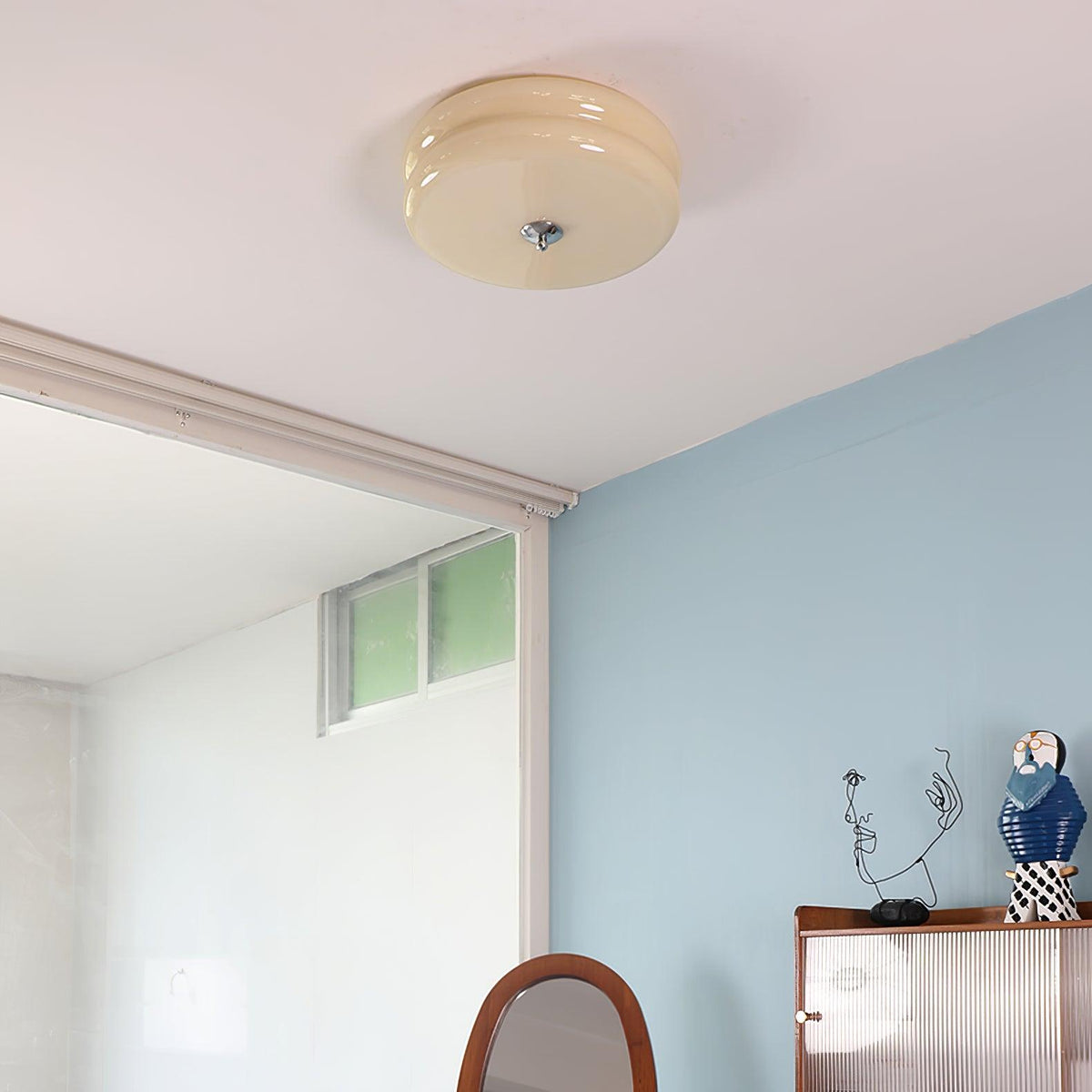 Art-Deco-Deckenleuchte mit geometrischem Design und warmem LED-Licht für stilvolle Interieurs | Sansoti