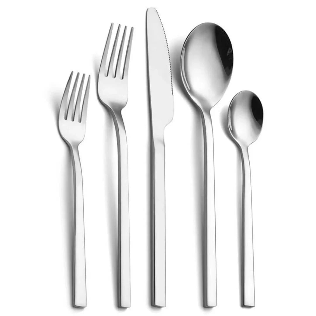 Bestekset 30-delig RVS 18/10 Goud Zwart Zilver Rosé Tafelbestek Modern Design Duurzaam Dagelijks Gebruik | Sansoti