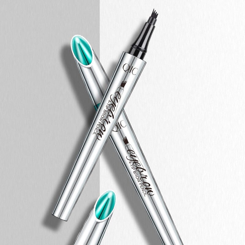 Eyebrow Pencil with 4 Tips Waterproof Microblading Styling Pen for Natural Hair Look Durable up to 36 Hours Long-Lasting | Sansoti