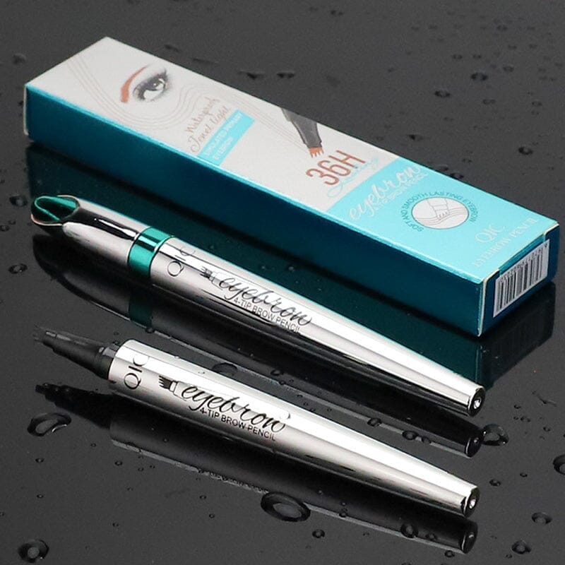 Eyebrow Pencil with 4 Tips Waterproof Microblading Styling Pen for Natural Hair Look Durable up to 36 Hours Long-Lasting | Sansoti
