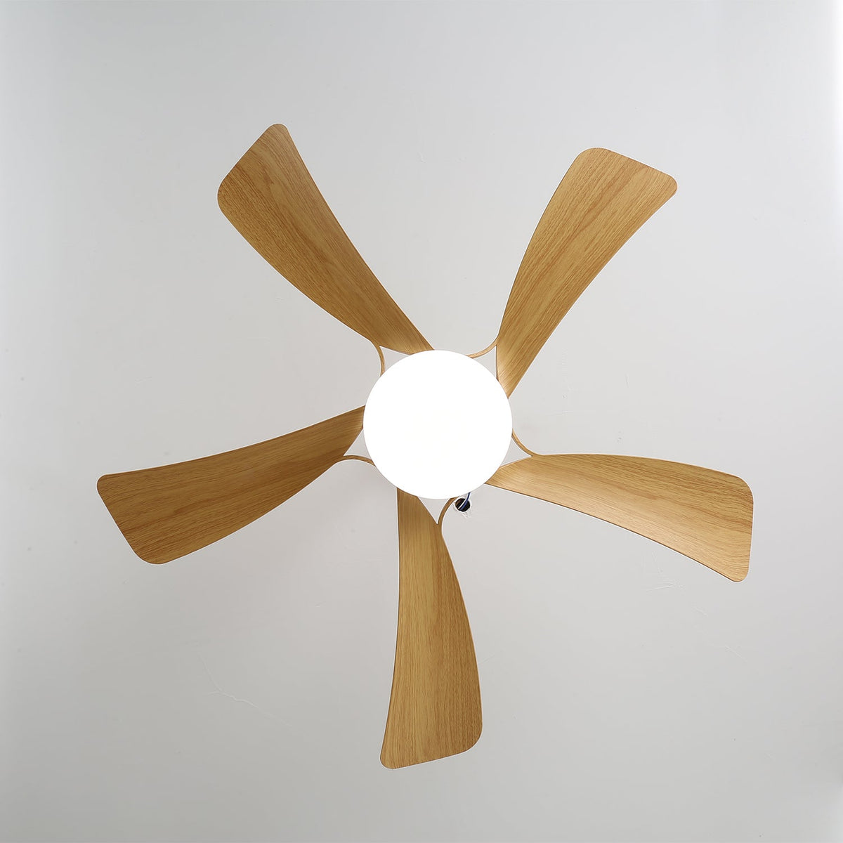 Modern Ceiling Fan with Integrated LED Lighting in Wood and Metal | Remote Control 6-Speed Dimmable for Living Room Bedroom Energy Efficient Quiet Design 107cm 132cm | Sansoti