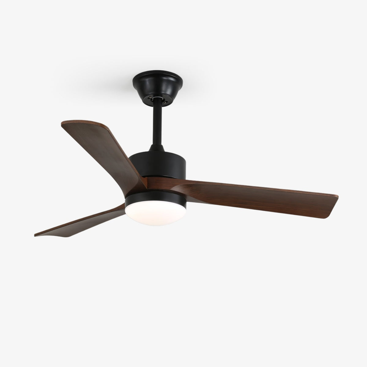 Moderner Deckenventilator mit Beleuchtung – Ø132cm Designventilator aus Holz & Metall mit LED-Lampe | Sansoti