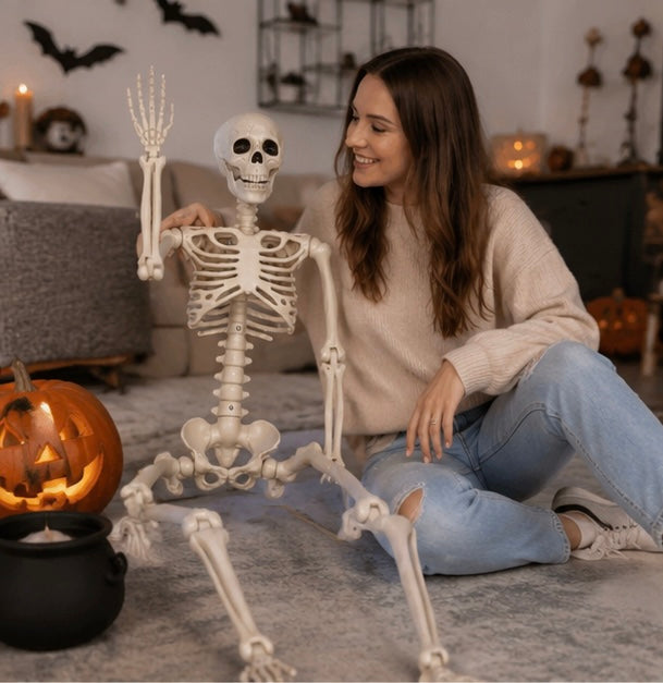 Moving Skeleton Decoration 90cm Hanging Halloween Spooky Party Decoration Indoor Outdoor Horror Theme Party | Sansoti