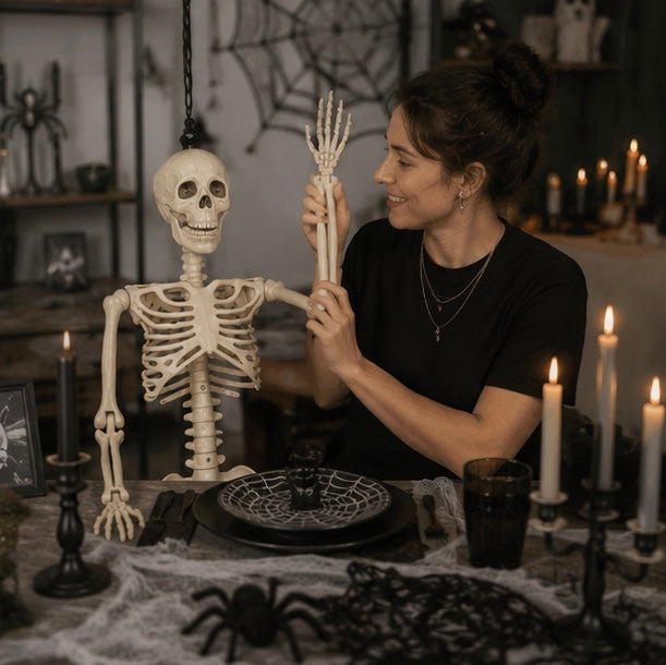 Moving Skeleton Decoration 90cm Hanging Halloween Spooky Party Decoration Indoor Outdoor Horror Theme Party | Sansoti