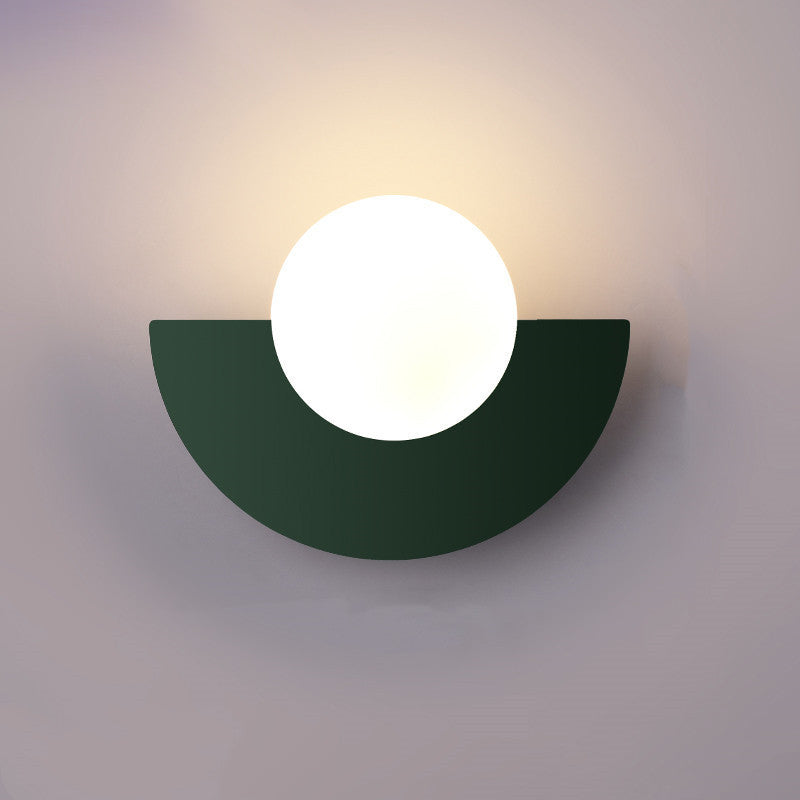 Semicircular Wall Light with Colored Globe Modern Design Decorative Lighting for Living Room Bedroom Hallway | Sansoti