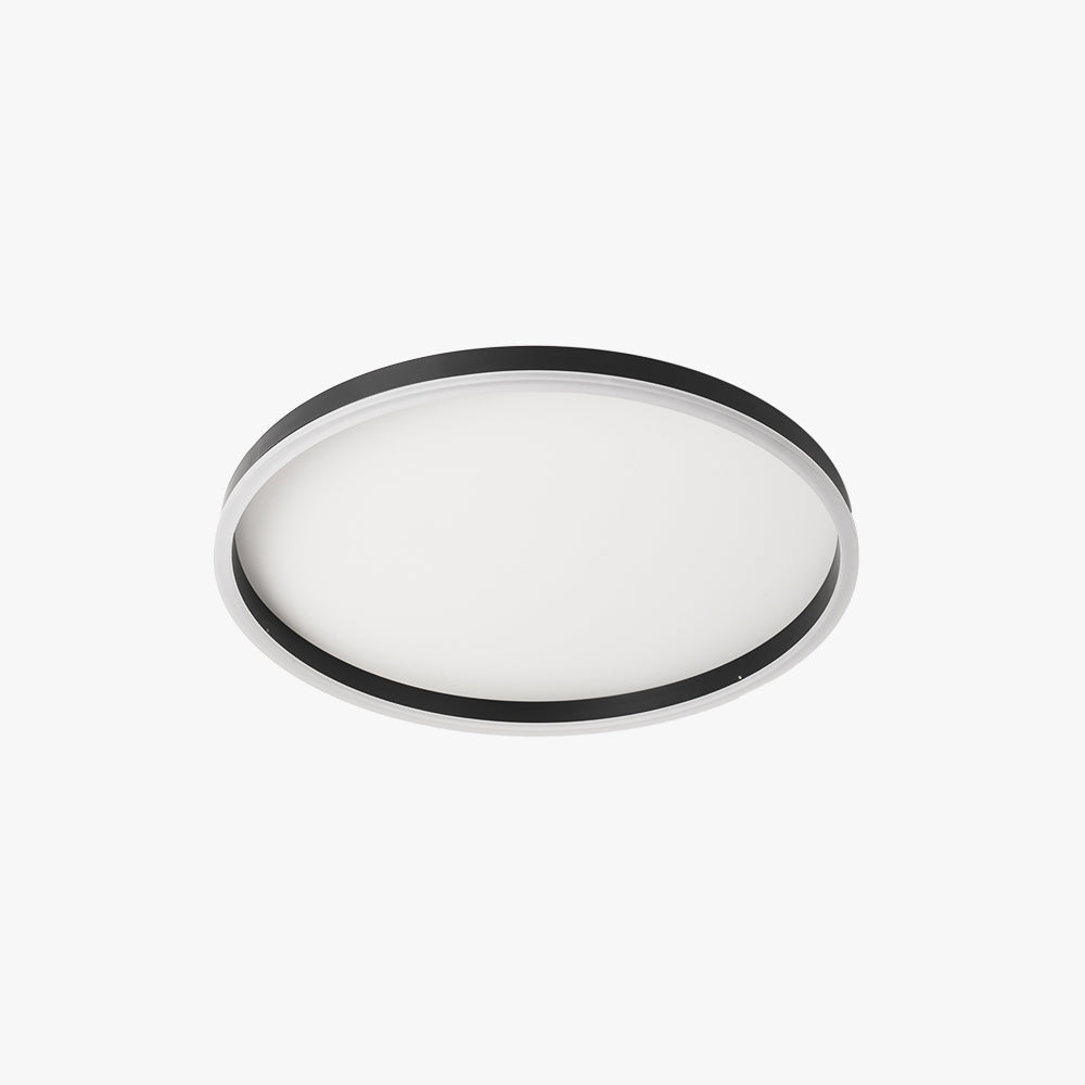 Modern Ring-Shaped LED Ceiling Light Black Metal Design Living Room Bedroom Dimmable Color Temperature | Sansoti