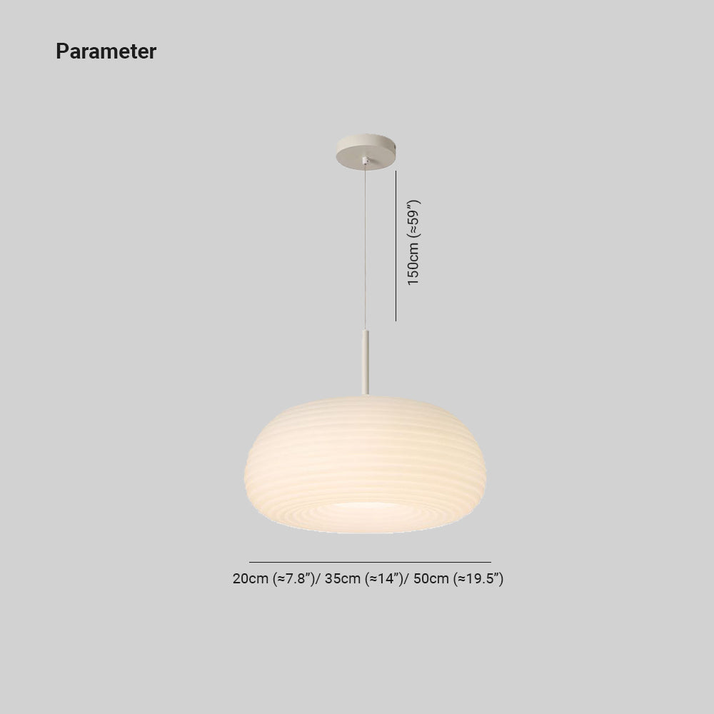Hanglamp Wit Acryl Ovale Trommel LED Dimbaar Woonkamer Eetkamer Slaapkamer Modern Scandinavisch Design | Sansoti