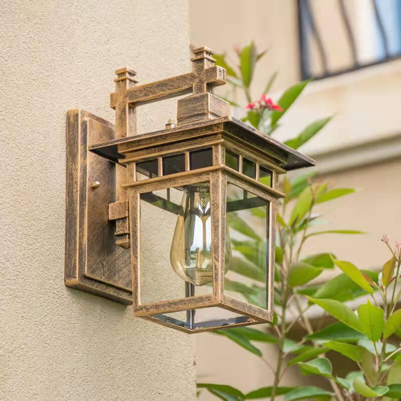 Zewnętrzny kinkiet aluminiowy, czarny, IP23, E27, wodoodporny, do ogrodu i na balkon, nowoczesny