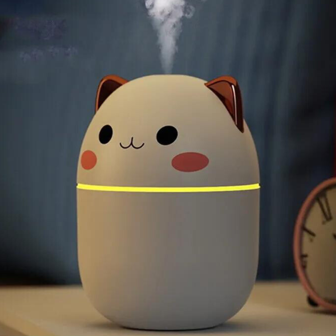 Cat Humidifier with LED Night Light – 250ml Humidification for Bedroom, Office, Children's Room | Sansoti