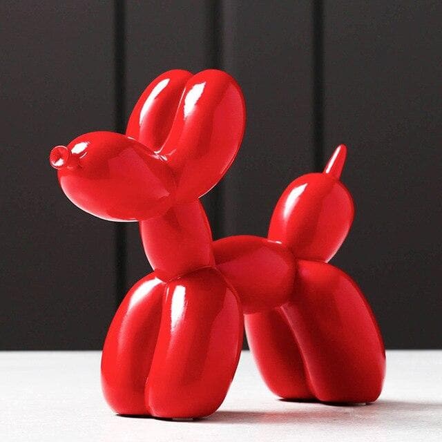 Escultura de perro globo de resina, decoración para salón y dormitorio infantil, objeto artístico moderno | Sansoti