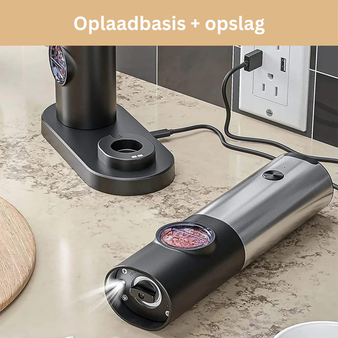 Electric Salt and Pepper Mill Set – Automatic Spice Grinder with USB Rechargeable | Sansoti