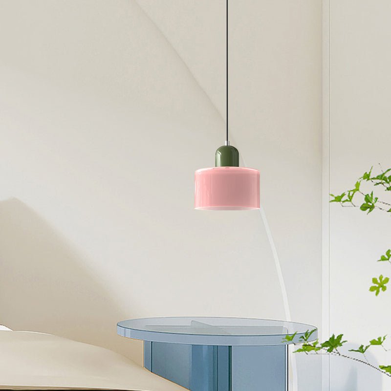 Glas-Hängelampe im Bauhaus-Stil mit handgewebtem Finish für Esszimmer und Wohnzimmer | Sansoti