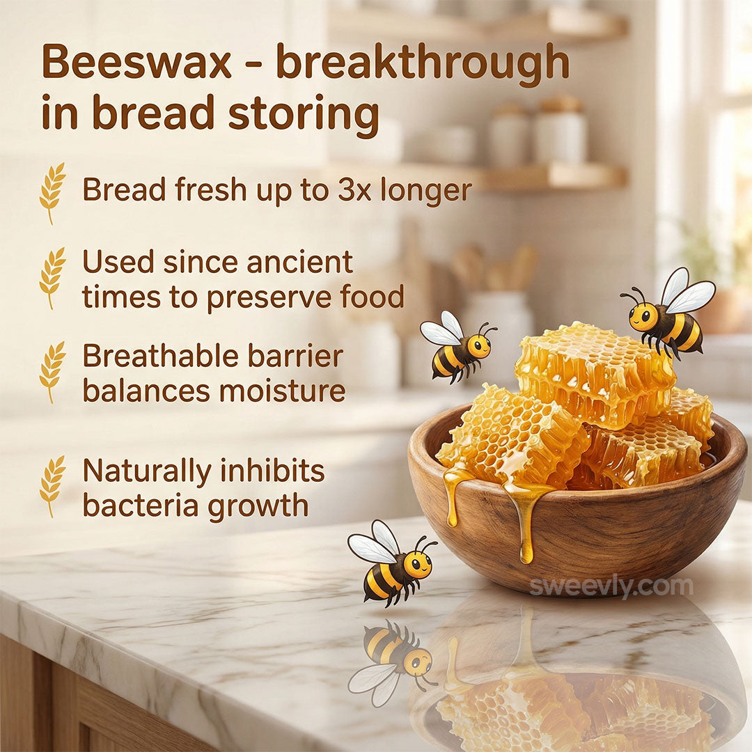 Reusable Bread Bag with 100% Organic Beeswax – Sustainable Storage Bag of Organic Cotton | Sansoti