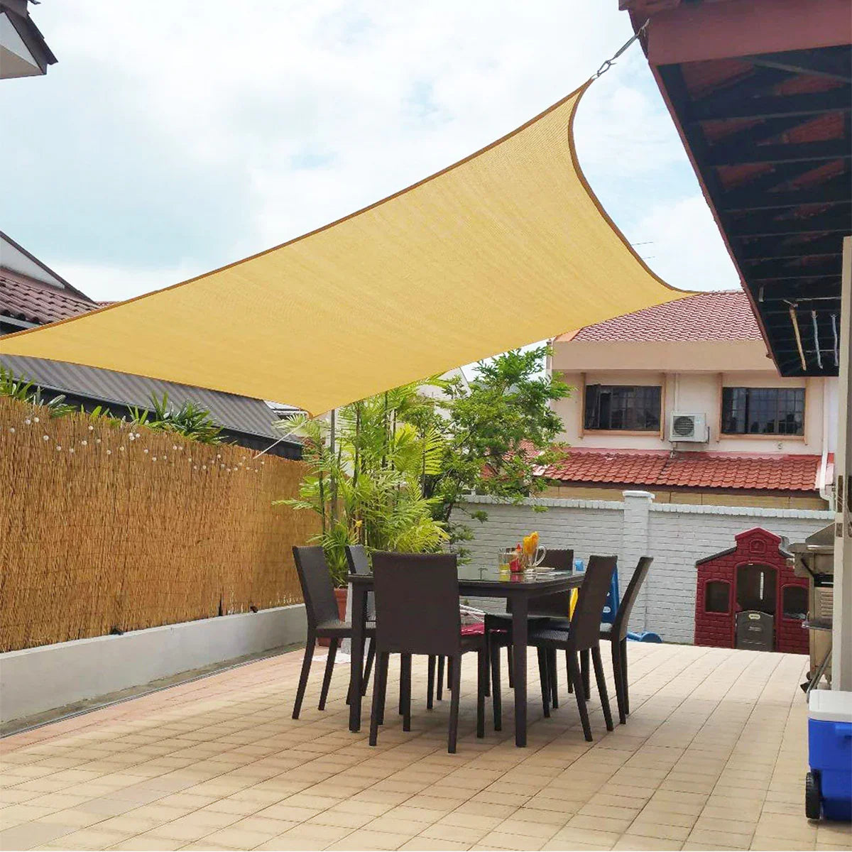 Waterproof Shade Cloth Triangle or Square for Terrace Balcony and Garden | Sansoti