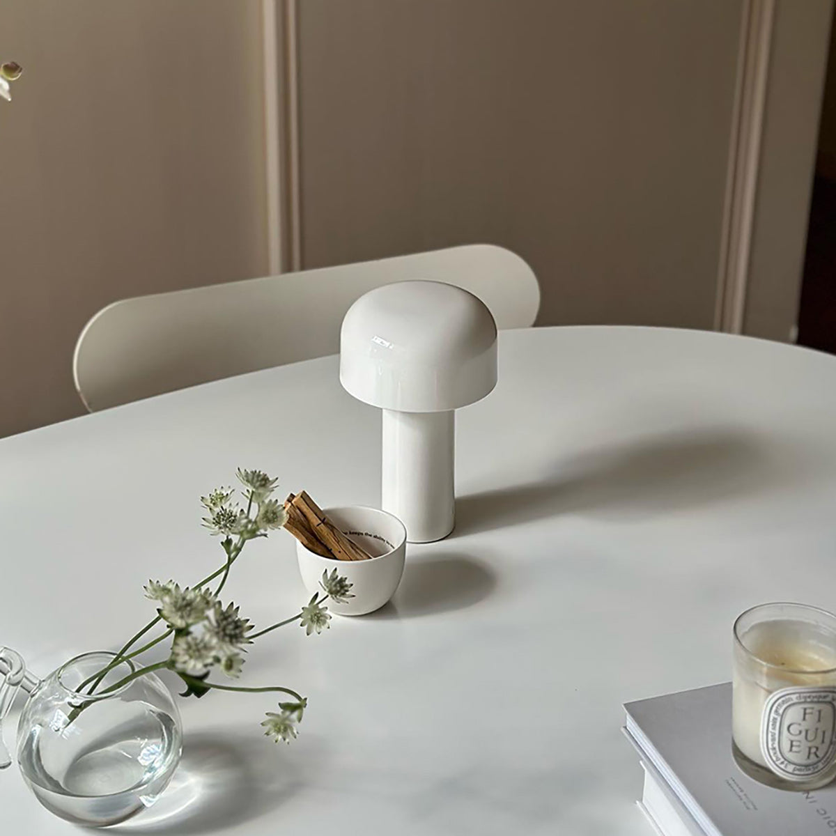 Wireless Rechargeable LED Table Lamp with Integrated LED & Touch Dim Function | Sansoti