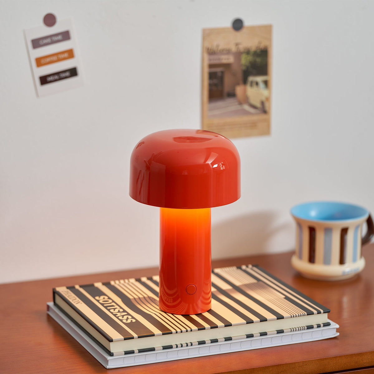 Wireless Rechargeable LED Table Lamp with Integrated LED & Touch Dim Function | Sansoti
