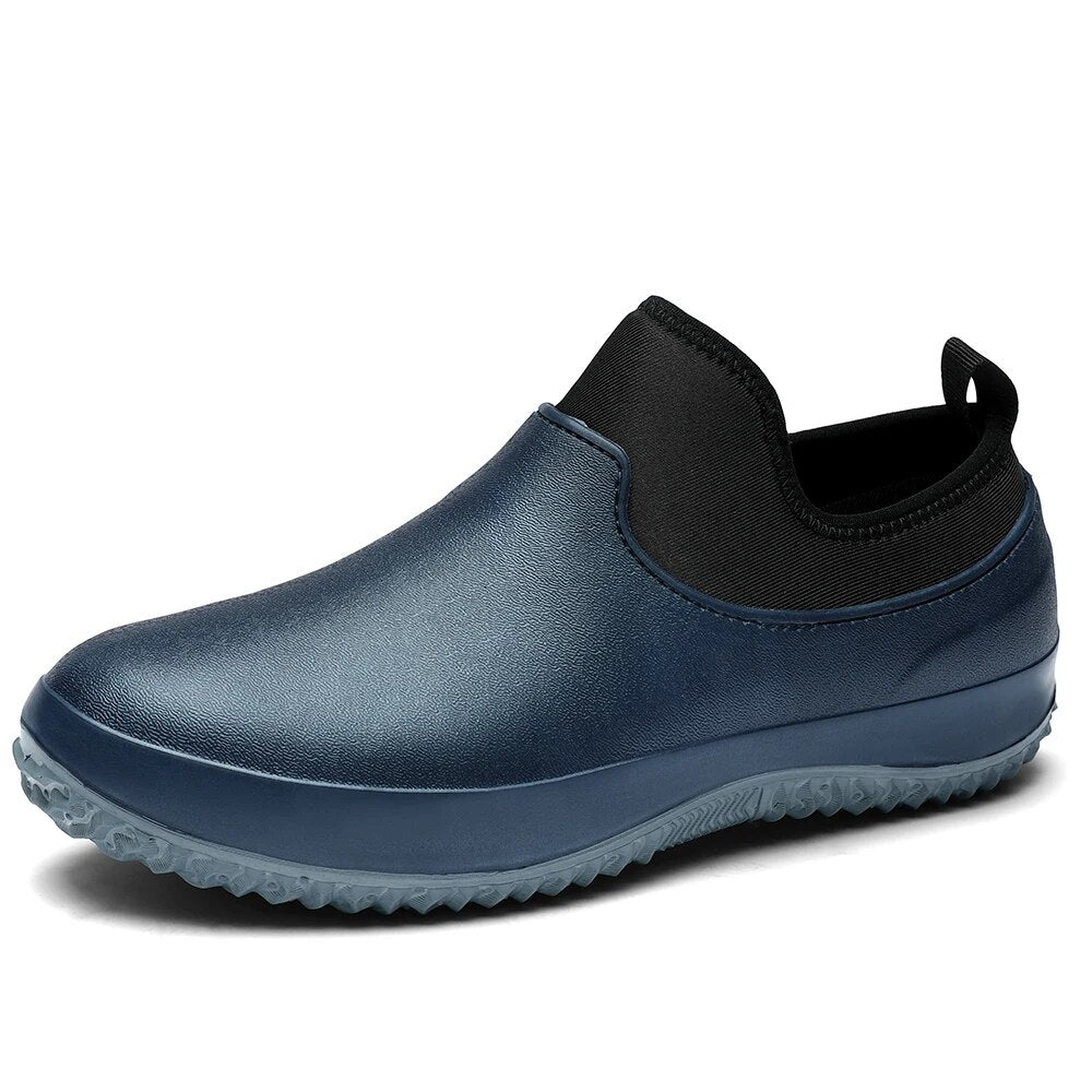 Professional Work Shoes Waterproof Non-Slip Black Blue Red Green Safety Shoes Hospitality Construction Warehouse Outdoor | Sansoti