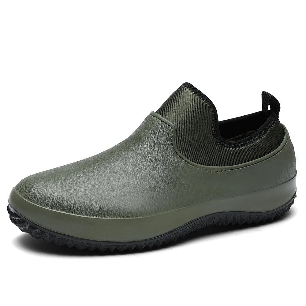 Professional Work Shoes Waterproof Non-Slip Black Blue Red Green Safety Shoes Hospitality Construction Warehouse Outdoor | Sansoti