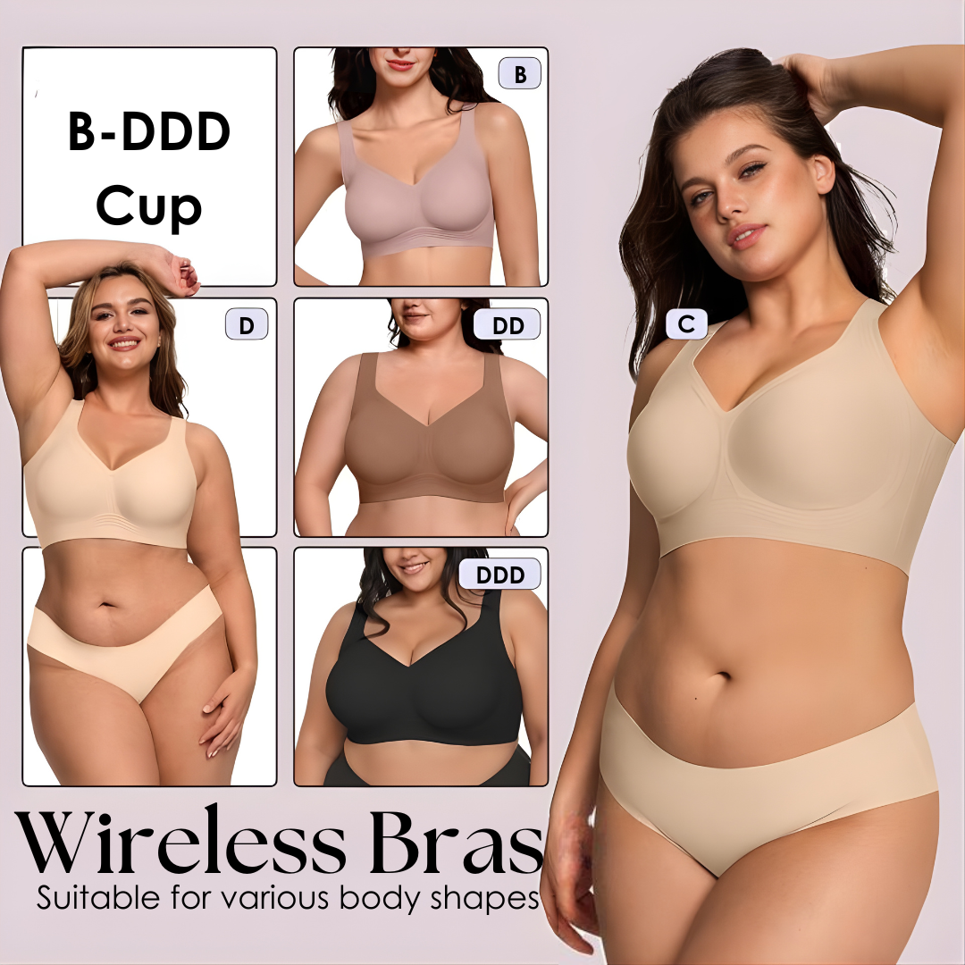 Wireless Bra with 4-Layer Gel Strip | Seamless Comfort | Sansoti