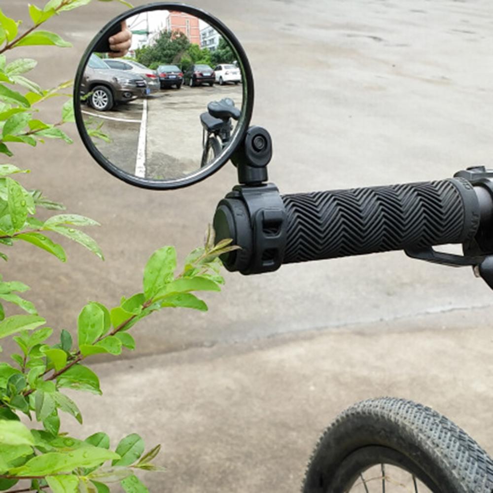 360° Adjustable Bicycle Mirror Handlebar Rearview Mirror Round Oval Safety | Sansoti