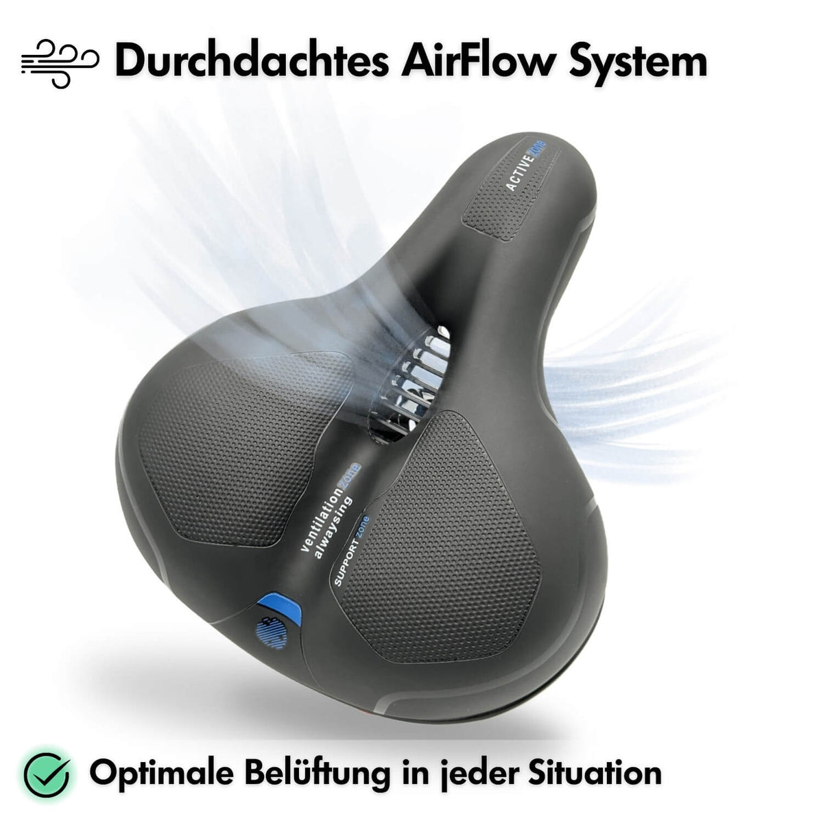 Ergonomic Bicycle Saddle with Gel Padding - Comfort Saddle for Longer Rides - Breathable and Pressure-Relieving - Universal Fit | Sansoti