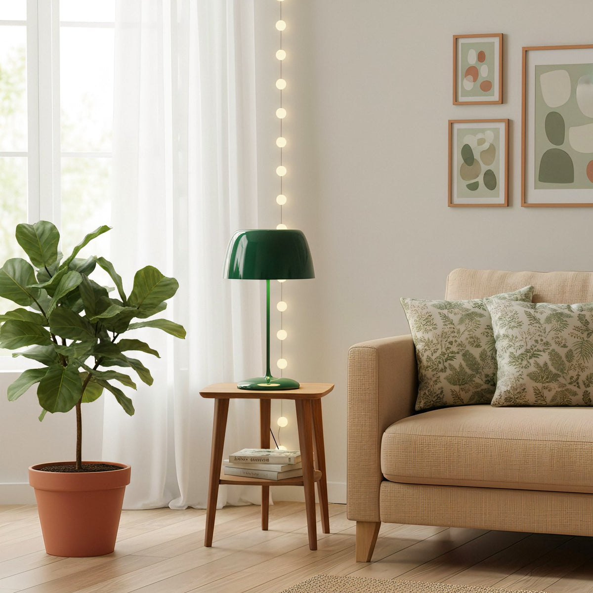 Bittel Table Lamp – Scandinavian Inspired Table Lamp with E26/E27 Socket and Dim Function | Sansoti