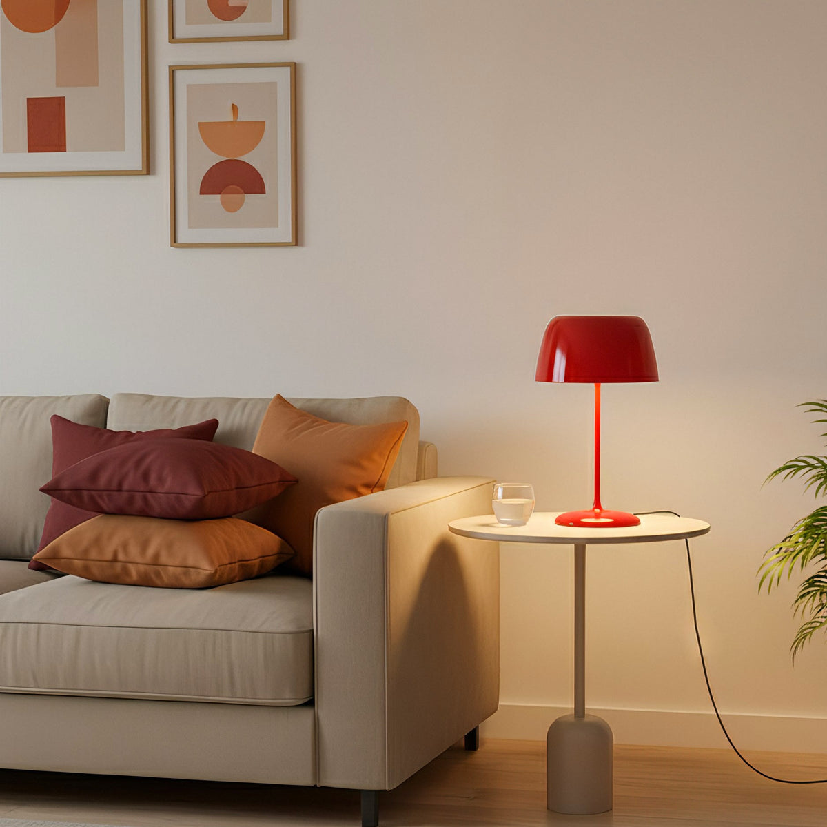 Bittel Table Lamp – Scandinavian Inspired Table Lamp with E26/E27 Socket and Dim Function | Sansoti