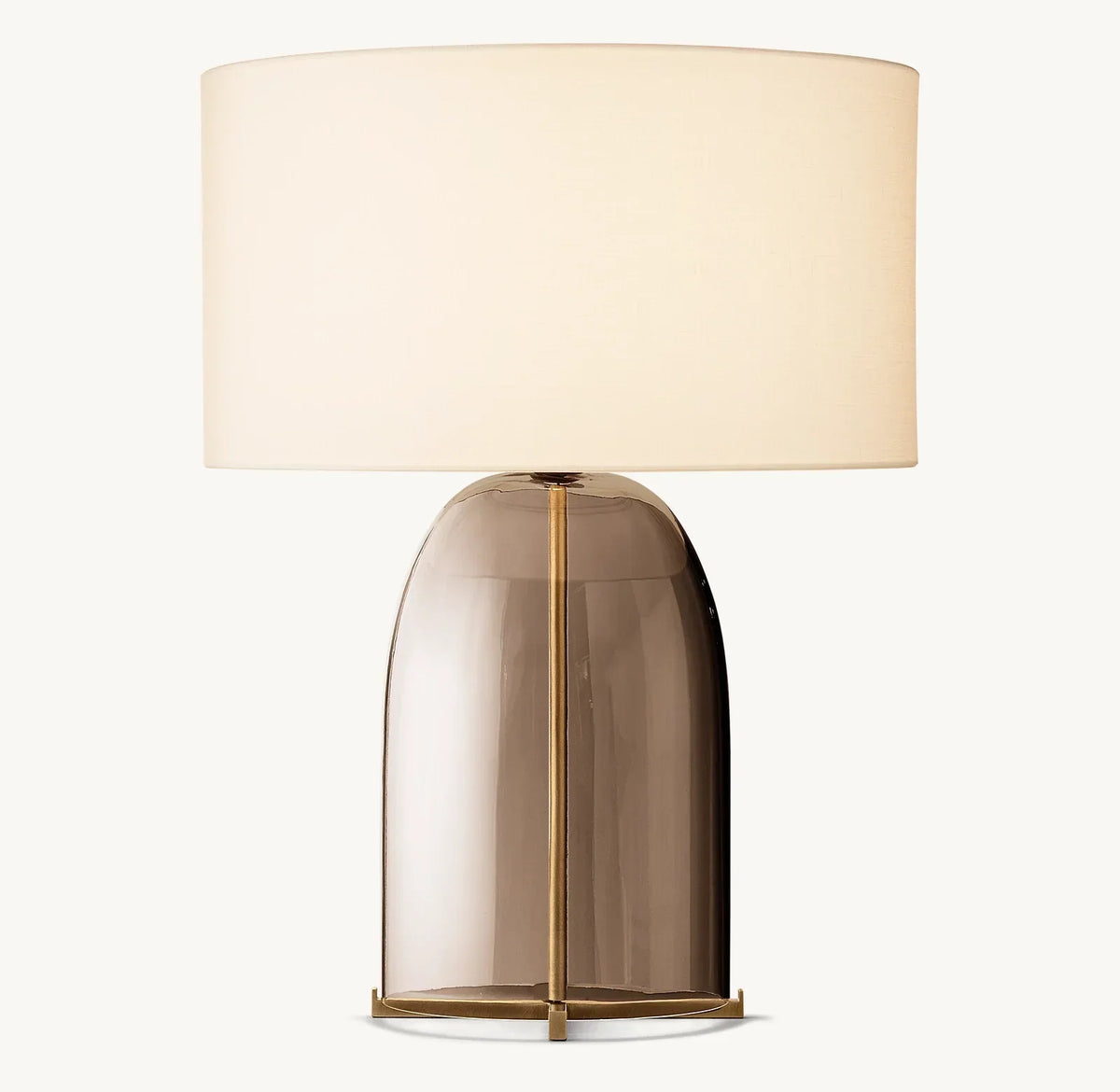 Tischlampe aus Bernsteinglas mit ovalem Leinenschirm Metallfuß Wohnzimmer Schlafzimmer Schreibtischlampe Moderne Beleuchtung | Sansoti