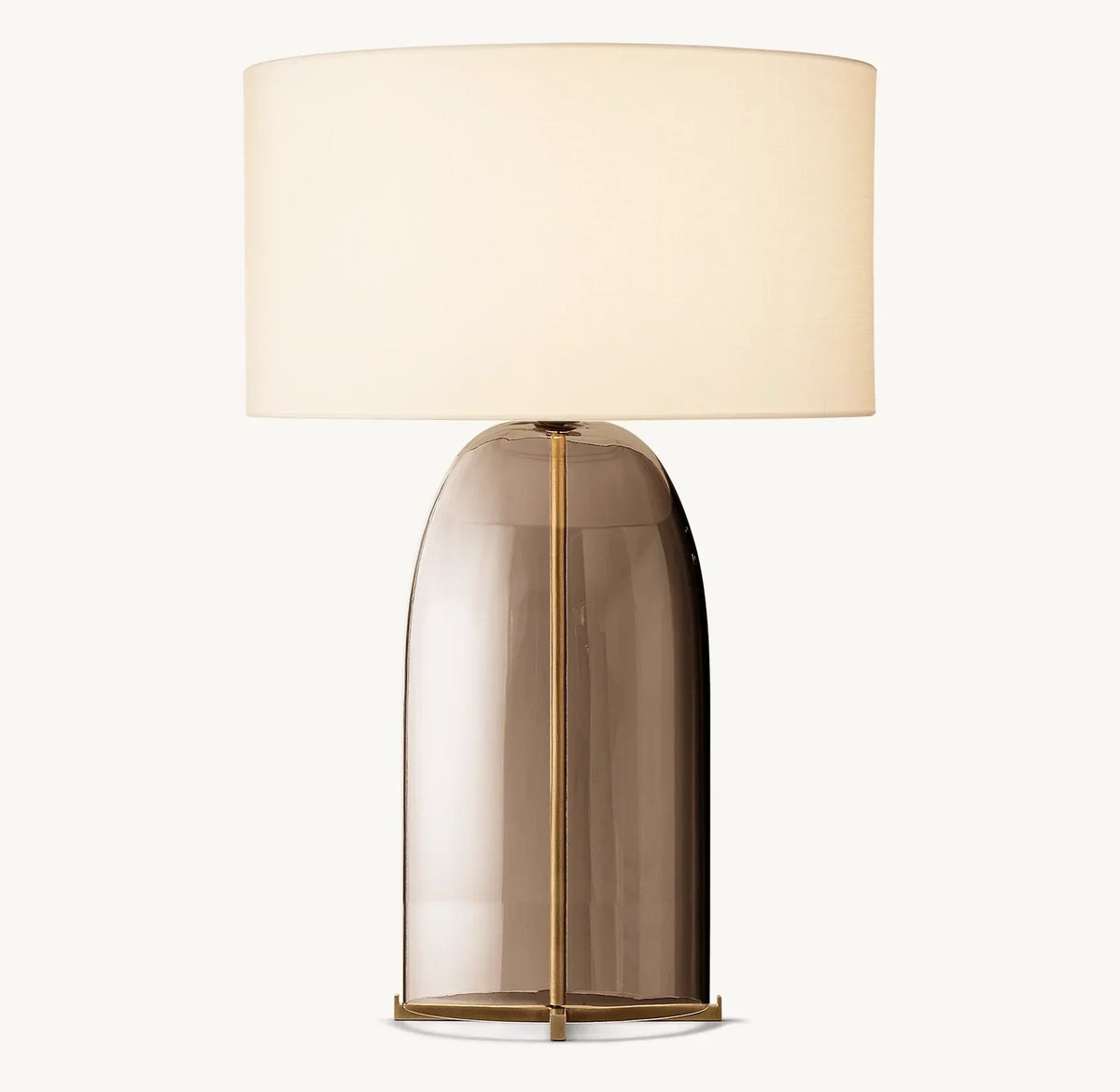 Tischlampe aus Bernsteinglas mit ovalem Leinenschirm Metallfuß Wohnzimmer Schlafzimmer Schreibtischlampe Moderne Beleuchtung | Sansoti