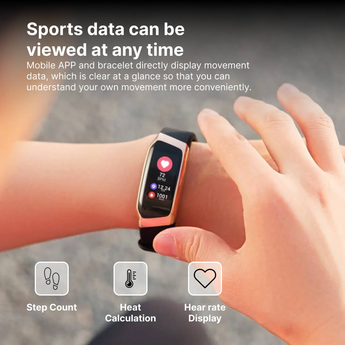 Intelligenter Fitness-Tracker mit Herzfrequenz- und Blutdruckfunktion – 24/7 Gesundheitsüberwachung & Sporttracking | Sansoti